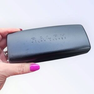 Ralph Lauren Designer Eyeglass Case Hard Clamshell Protective Black‎